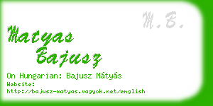 matyas bajusz business card